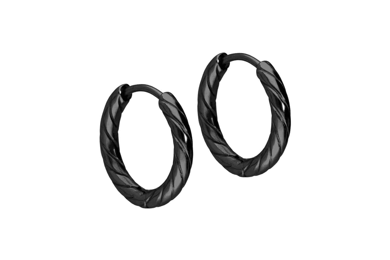 Titan Ohrclicker Creolen GEDREHT von Piercingline